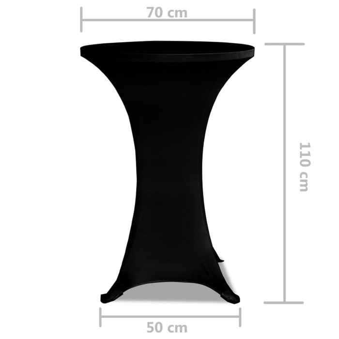 Husă de masă cu picior Ø70 cm, 2 buc., negru, elastic - WALTI WALTI