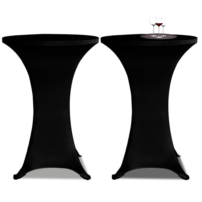 Husă de masă cu picior Ø70 cm, 2 buc., negru, elastic - WALTI WALTI