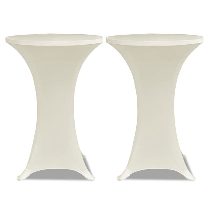 Husă de masă cu picior Ø60 cm, 2 buc., crem, elastic - WALTI WALTI
