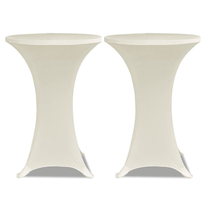 Husă de masă cu picior Ø70 cm, 2 buc., crem, elastic - WALTI WALTI