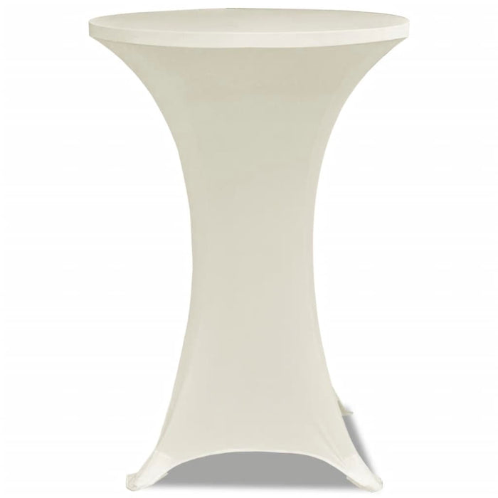 Husă de masă cu picior Ø70 cm, 2 buc., crem, elastic - WALTI WALTI