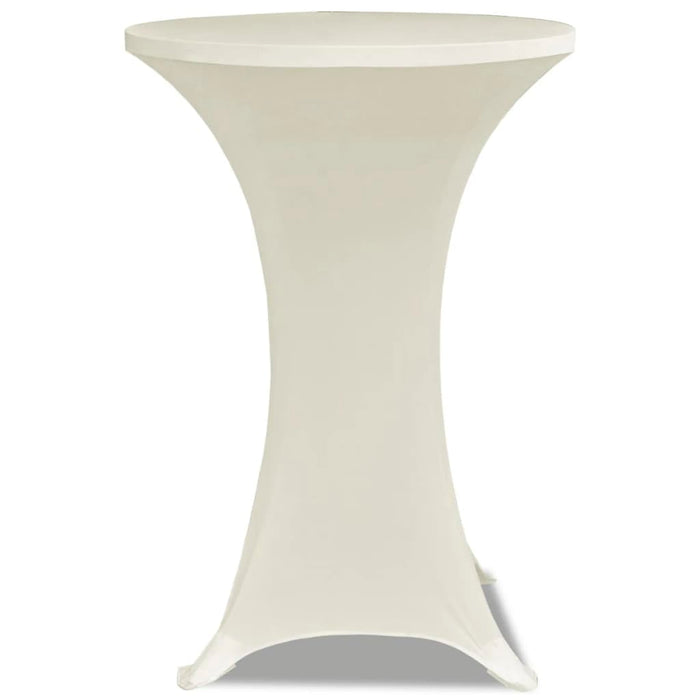 Husă de masă cu picior Ø80 cm, 2 buc., crem, elastic - WALTI WALTI