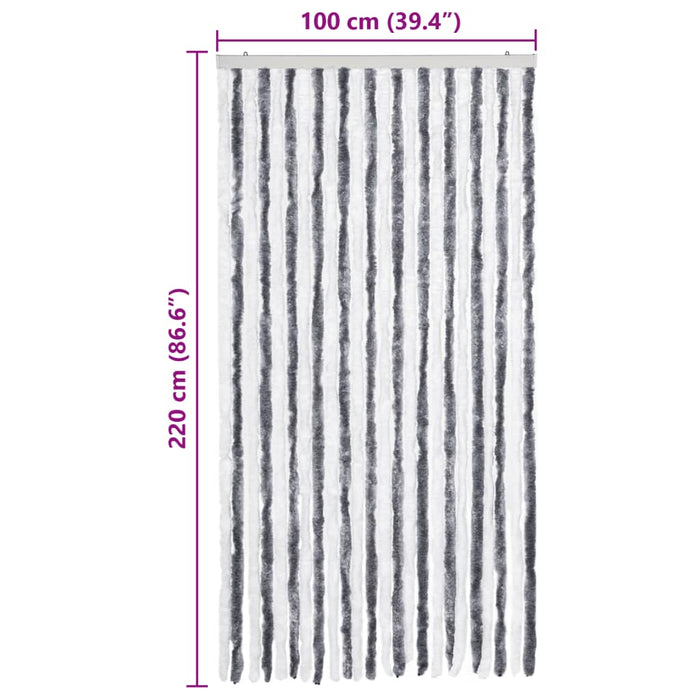 Perdea pentru insecte, gri și alb, 100x220 cm, Chenille - WALTI WALTI