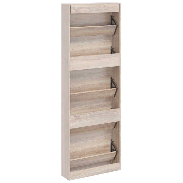Pantofar cu 5 compartimente din lemn, aspect de stejar - WALTI WALTI