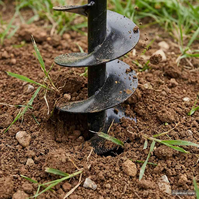 Burghiu de sol cu mâner 150 mm cu tub prelungitor 5 m, oțel - WALTI WALTI