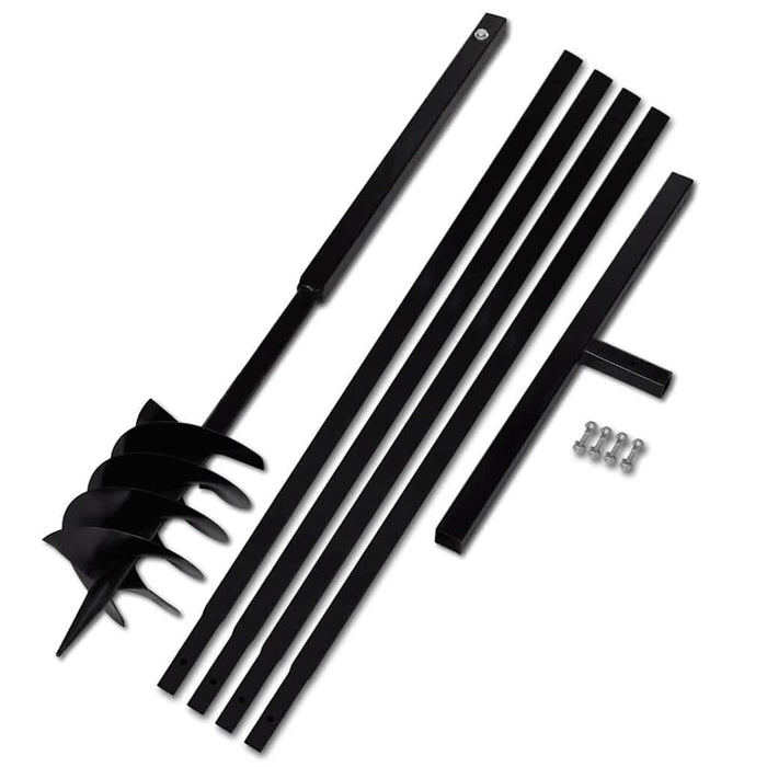 Burghiu de sol cu mâner 180 mm cu tub prelungitor 5 m, oțel - WALTI WALTI