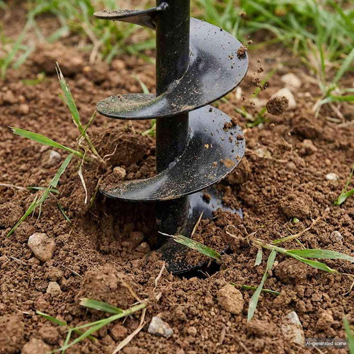 Burghiu de sol cu mâner 200 mm cu tub prelungitor 5 m, oțel - WALTI WALTI