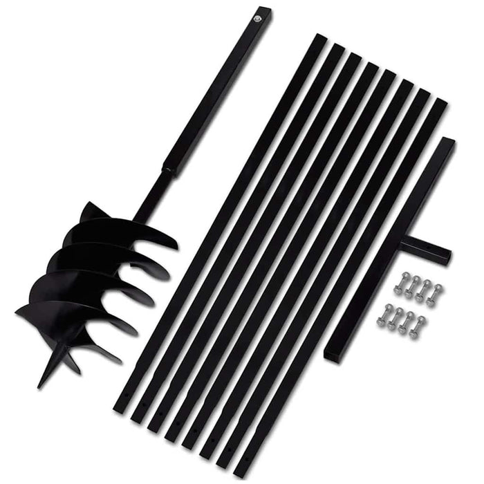 Burghiu de sol cu mâner 200 mm cu tub prelungitor 9 m, oțel - WALTI WALTI