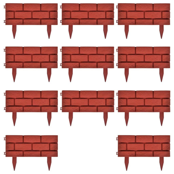 Separator de gazon cu design cărămidă, 11 buc. - WALTI WALTI