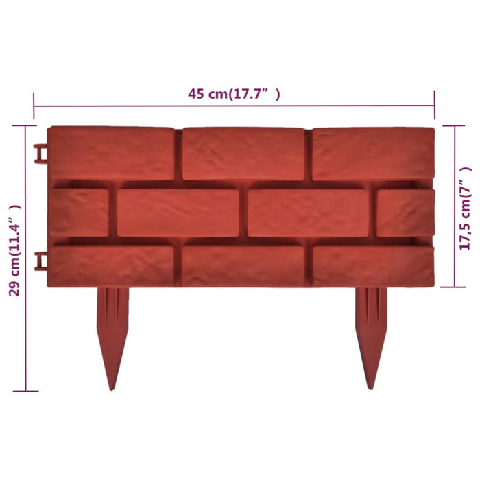 Separator de gazon cu design cărămidă, 11 buc. - WALTI WALTI
