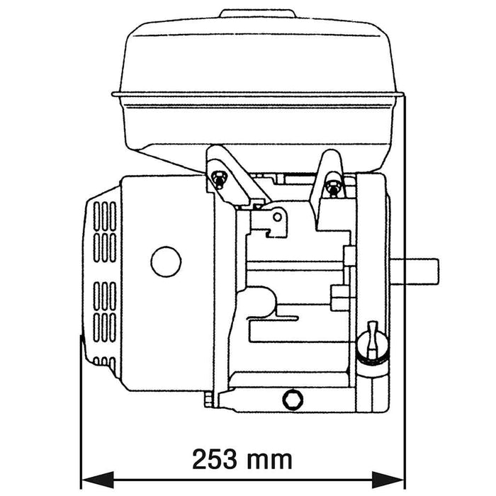Motor pe benzină, negru, 6,5 CP, 4,8 kW WALTI