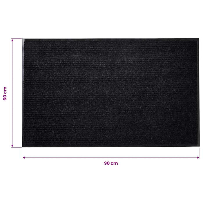 Covoraș de ușă, negru, 90x60 cm, PVC WALTI
