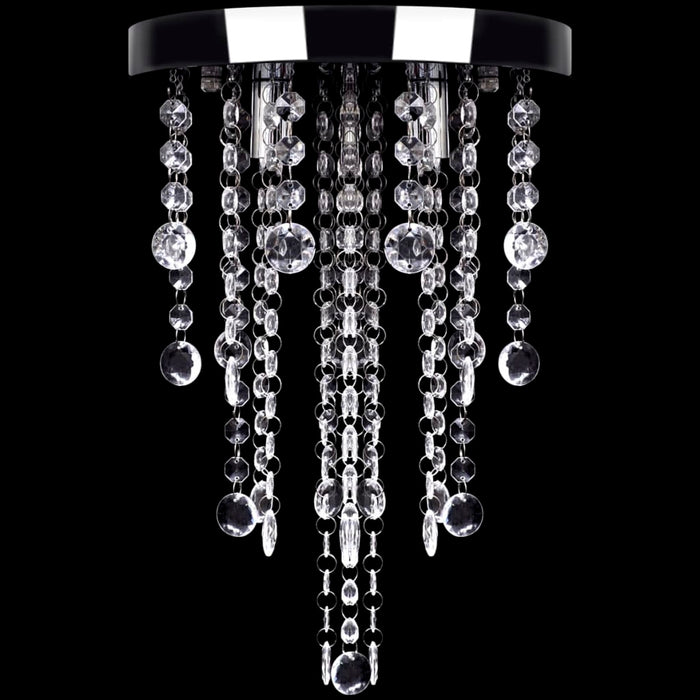 Plafonieră din metal alb, cu mărgele de cristal - WALTI WALTI