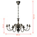 Candelabru alb de metal în stil antichizat, 8 x becuri E14 - WALTI WALTI