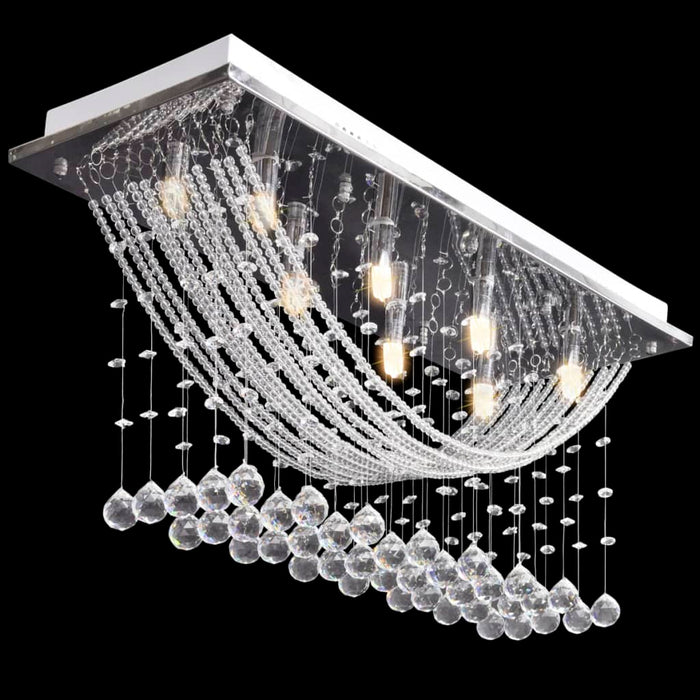 Lustră albă cu mărgele de cristal din sticlă 8xG9 29 cm - WALTI WALTI