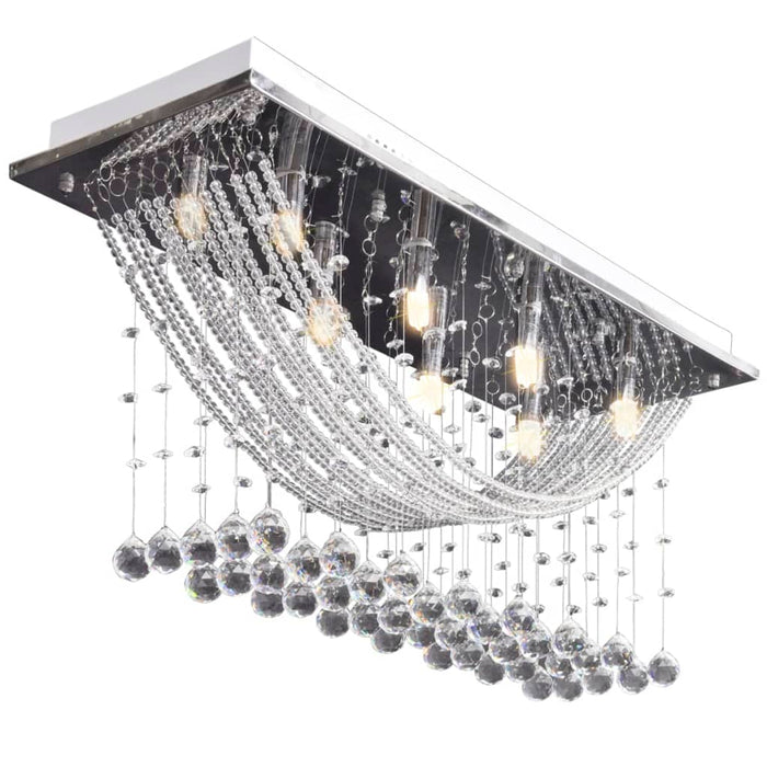 Lustră albă cu mărgele de cristal din sticlă 8xG9 29 cm - WALTI WALTI