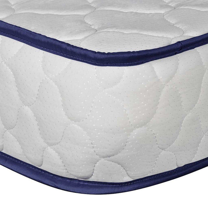Pat cu saltea, spumă memorie, LED, alb, 180x200 cm, piele eco WALTI