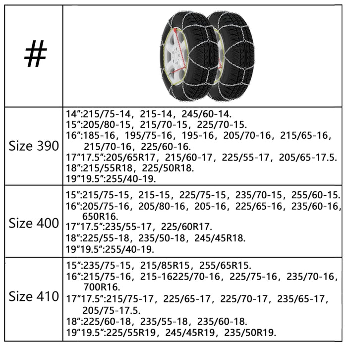 Lanțuri pentru anvelope auto 12 mm KN 60, 2 buc. WALTI