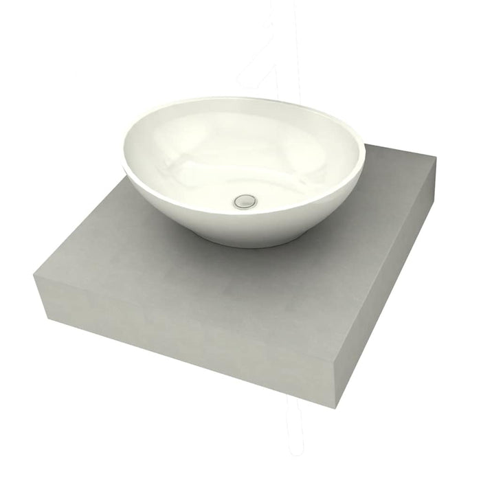 Blat de baie din beton cu 1 chiuvetă ceramică WALTI
