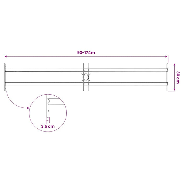 Grilaje pentru feronerie 1000-1500 mm Oțel galvanizat Argintiu WALTI