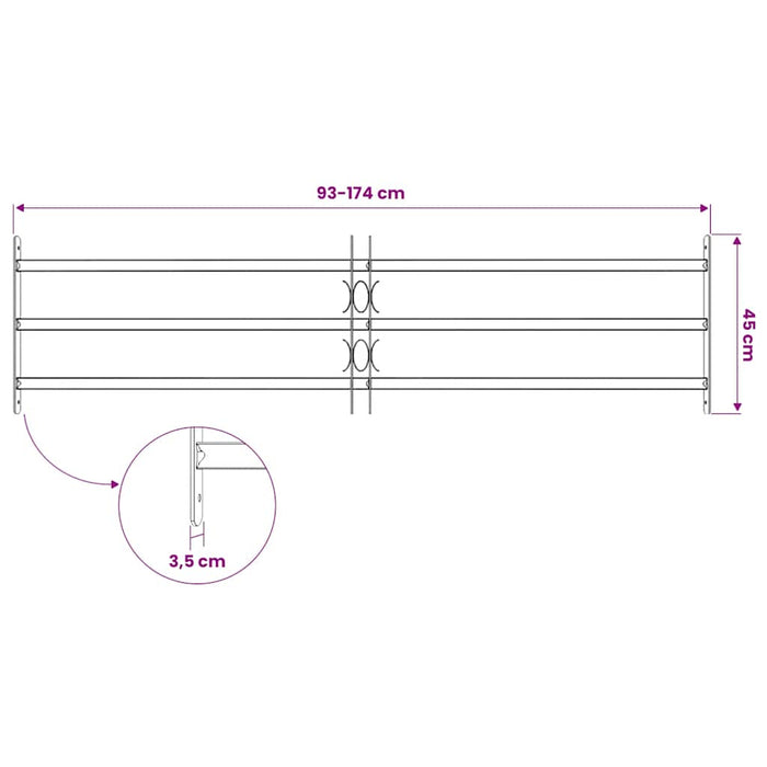 Grilaj de siguranță pentru ferestre cu 3 bare transversale 1000-1500mm - WALTI WALTI