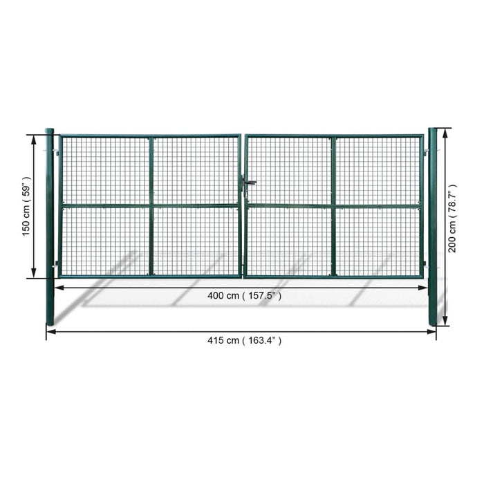 Poartă de grădină din plasă 400x150 cm WALTI