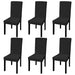 Huse de scaun elastice drepte, 6 buc., negru - WALTI WALTI