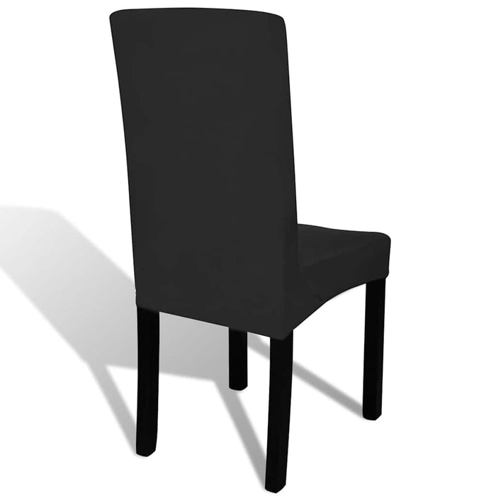 Huse de scaun elastice drepte, 6 buc., negru - WALTI WALTI