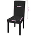 Huse de scaun elastice drepte, 6 buc., negru - WALTI WALTI
