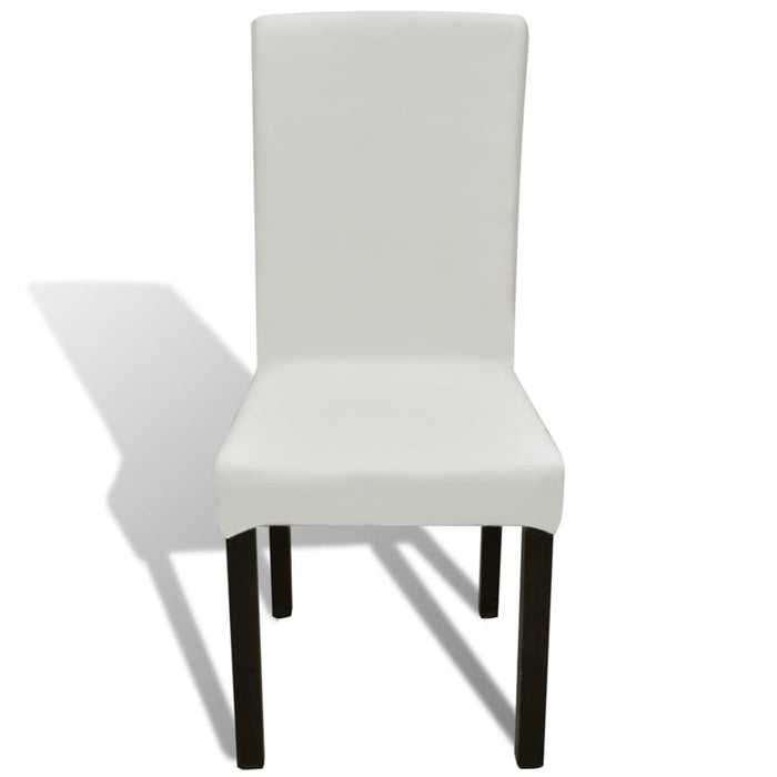 Huse de scaun elastice drepte, 6 buc., crem - WALTI WALTI