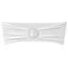 Fundă elastică decorativă scaun, cataramă diamante, alb, 25 buc. - WALTI WALTI