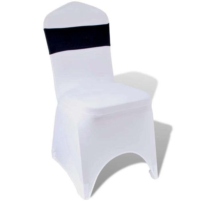 Fundă elastică decorativă scaun, cataramă diamante, negru, 25 buc. - WALTI WALTI