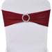 Fundă elastică decorativă scaun, cataramă diamante, bordo, 25 buc. - WALTI WALTI