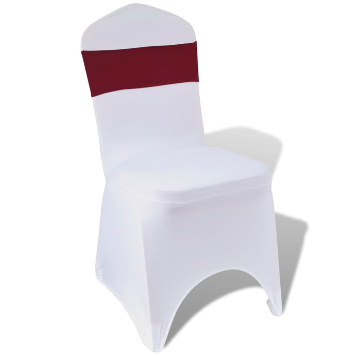 Fundă elastică decorativă scaun, cataramă diamante, bordo, 25 buc. - WALTI WALTI