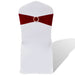 Fundă elastică decorativă scaun, cataramă diamante, bordo, 25 buc. - WALTI WALTI