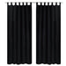 Draperii micro-satin cu bride, 2 buc, 140 x 175 cm, negru - WALTI WALTI