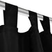 Draperii micro-satin cu bride, 2 buc, 140 x 175 cm, negru - WALTI WALTI