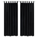 Draperii micro-satin cu bride, 2 buc, 140 x 225 cm, negru - WALTI WALTI