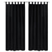 Draperii micro-satin cu bride, 2 buc, 140 x 225 cm, negru - WALTI WALTI