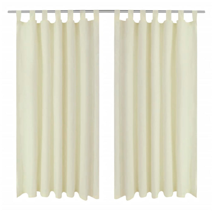 Draperii micro-satin cu bride, 140 x 245 cm, crem, 2 buc. - WALTI WALTI