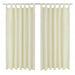 Draperii micro-satin cu bride, 140 x 245 cm, crem, 2 buc. - WALTI WALTI