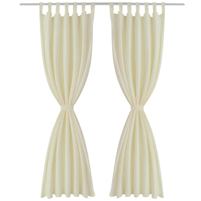 Draperii micro-satin cu bride, 140 x 245 cm, crem, 2 buc. - WALTI WALTI