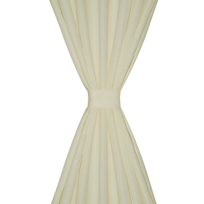 Draperii micro-satin cu bride, 140 x 245 cm, crem, 2 buc. - WALTI WALTI