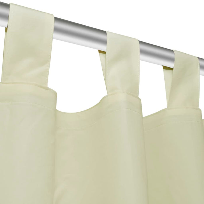 Draperii micro-satin cu bride, 140 x 245 cm, crem, 2 buc. - WALTI WALTI
