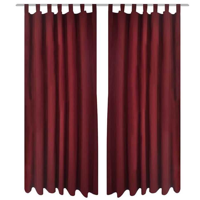 Draperii micro-satin cu bride, 140 x 175 cm, bordo, 2 buc. - WALTI WALTI