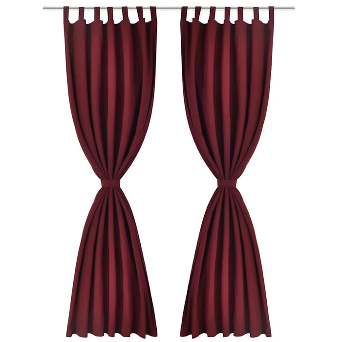 Draperii micro-satin cu bride, 140 x 175 cm, bordo, 2 buc. - WALTI WALTI
