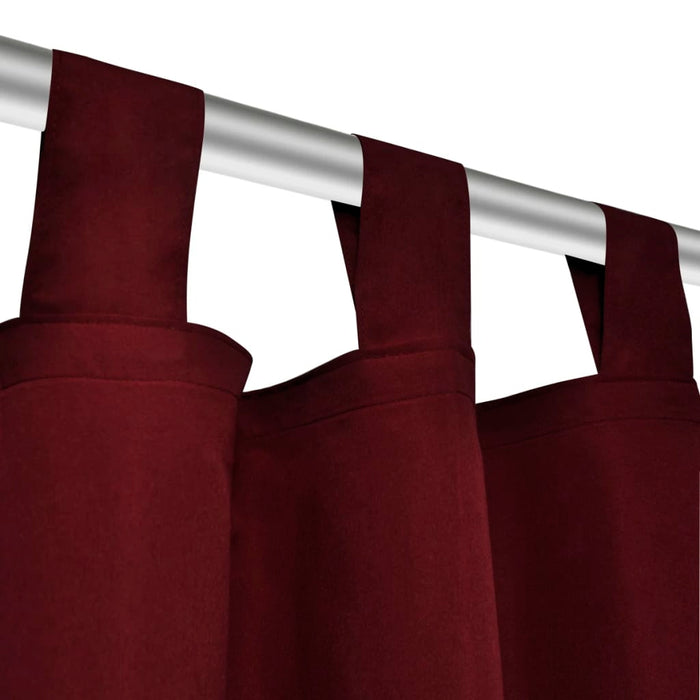 Draperii micro-satin cu bride, 140 x 225 cm, roșu bordo, 2 buc. - WALTI WALTI