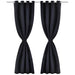 Draperii opace cu inele metalice, 2 buc., negru, 135 x 245 cm - WALTI WALTI