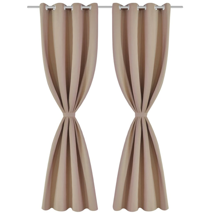 Draperii opace cu inele metalice, 2 buc., crem, 135 x 245 cm - WALTI WALTI