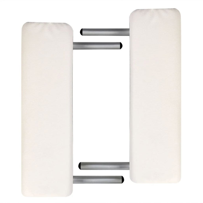 Masă masaj pliabilă, 3 zone, alb crem, cadru aluminiu - WALTI WALTI